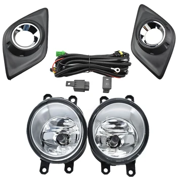 

Car Styling Halogen Fog Light Lamp for RAV4 RAV 4 2009-2012 fog lamp frame + line Left Right Front Bumper Fog Lamps Lights