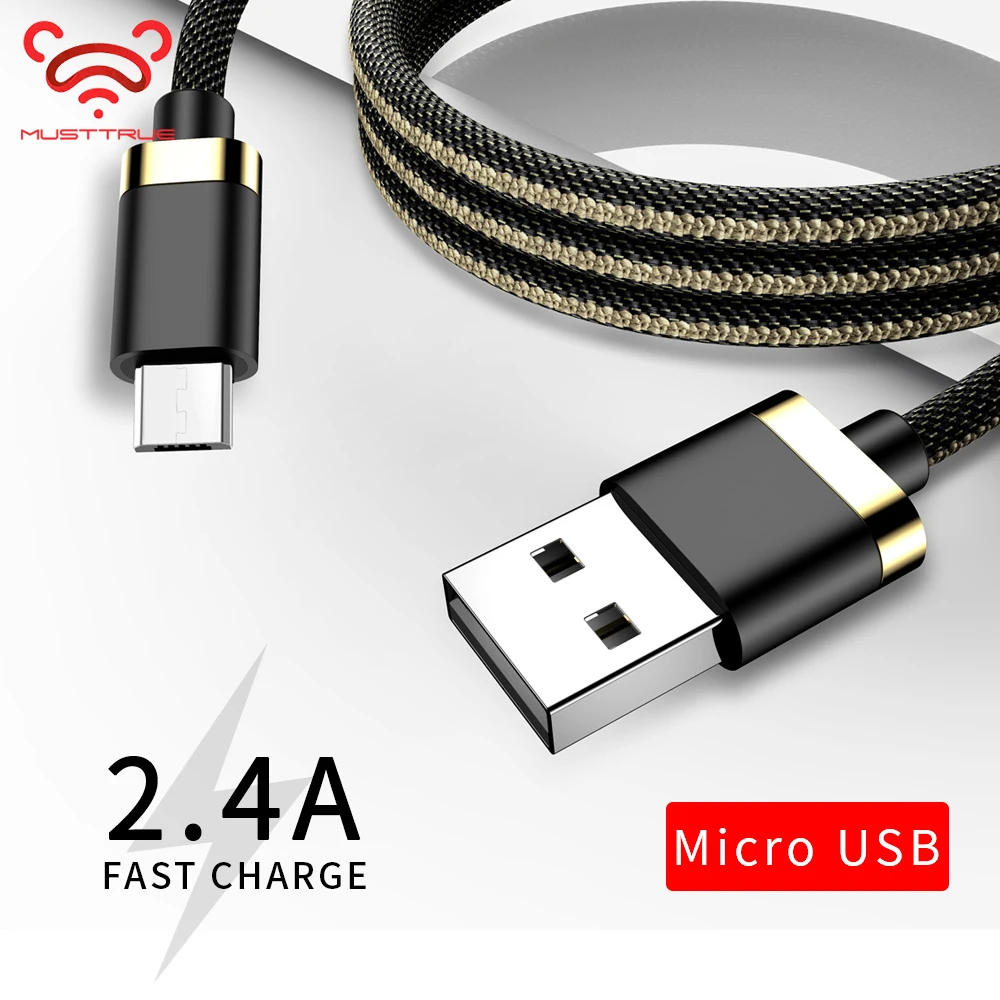 

Micro USB Cable MUSTTRUE 2.4A Fast USB Charge Cable for Xiaomi Redmi Note5 Micro USB Charger USB Cord for Samsung S7 Data Cable
