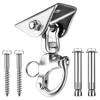 

Stainless Steel Hanging Buckle Fixed Plate Hanging Chair Hammock Accessories 360 Rotating Fixed Hook