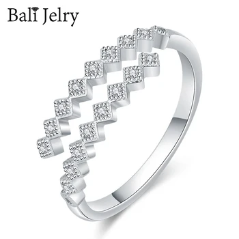 

Bali Jelry Charm Women Rings 925 Silver Jewelry Zircon Gemstone Open Rings Fine Accessories for Wedding Engagement Dropshipping