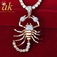 Animal Scorpion Pendant Necklace Men's Women Hip Hop Jewelry 1
