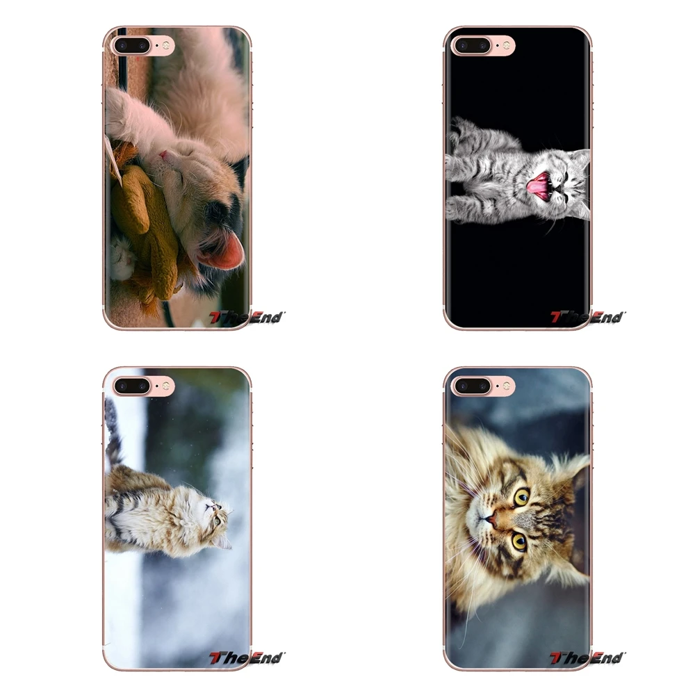For HTC U11 One M7 M8 A9 M9 M10 E9 Desire 630 530 626 628 816 820 Motorola G G2 G3 Silicone Shell Case Furry Cat Print wallpaper |