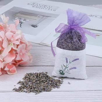 

6pcs Sachets Flower Printing Portable Empty Lavender Fragrance Sachet Bag For Seeds
