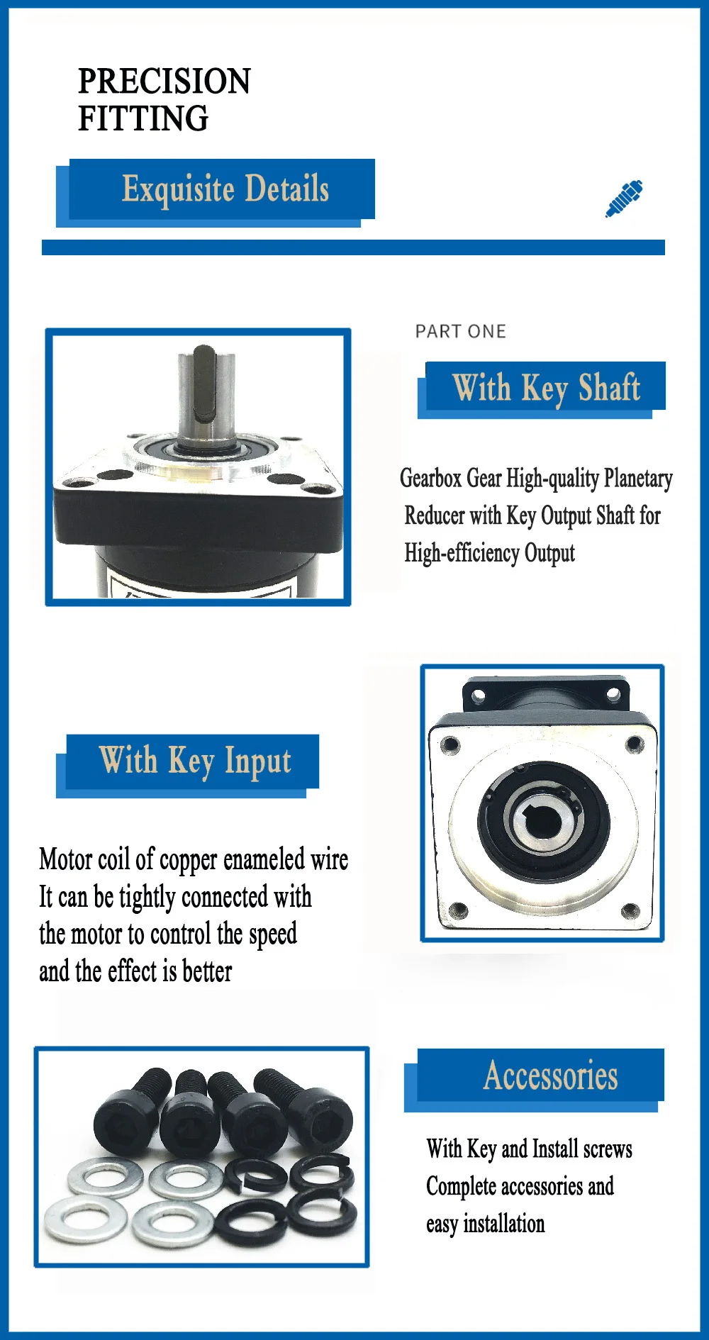 Caixa de velocidades Redutor Stepper Motor, Planetary