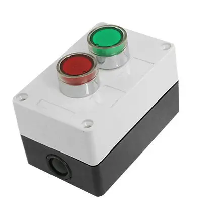 

DC 24V Green Red Signal Lamp NC NO Momentary Push Button Switch Control Box