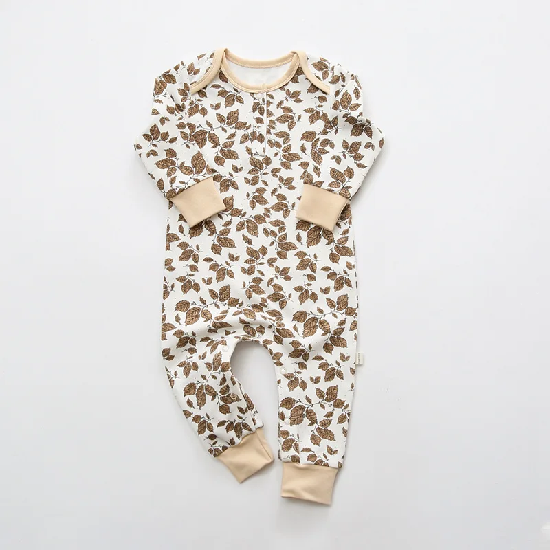 0-24M Newborn Kid Baby Boys Girls Clothes Long Sleeve Print Floral Romper Cute Sweet Stretch Cotton Jumpsuit New born Outfit