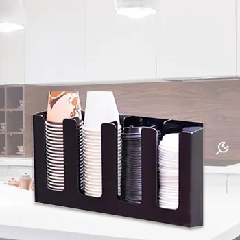 

Durable Kitchen Storage Rack Thickened Organizer Free Stand Office Paper Cup Holder Practical Shelves Bar Disposable Coffee Home