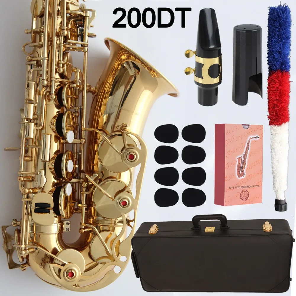 De Xin Саксофон альт 200DT Профессиональный альт саксофон на заказ серия высокий саксофон черный лак с мундштуком трости шеи чехол
