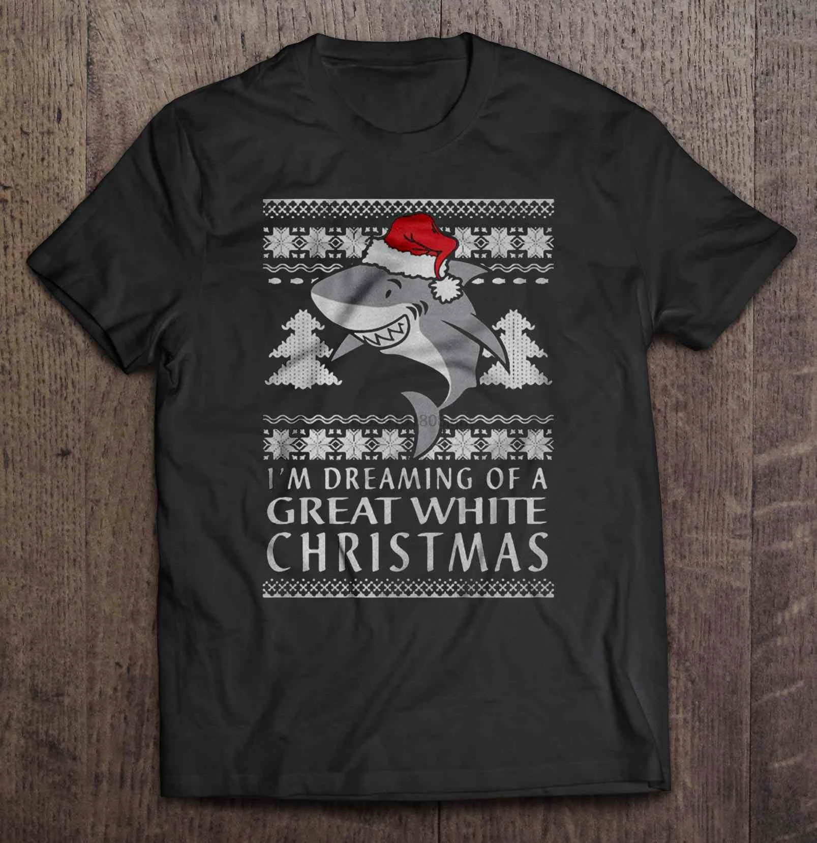 Мужская футболка I m Dreaming Of A Great White Рождественская версия 2 женская футболка