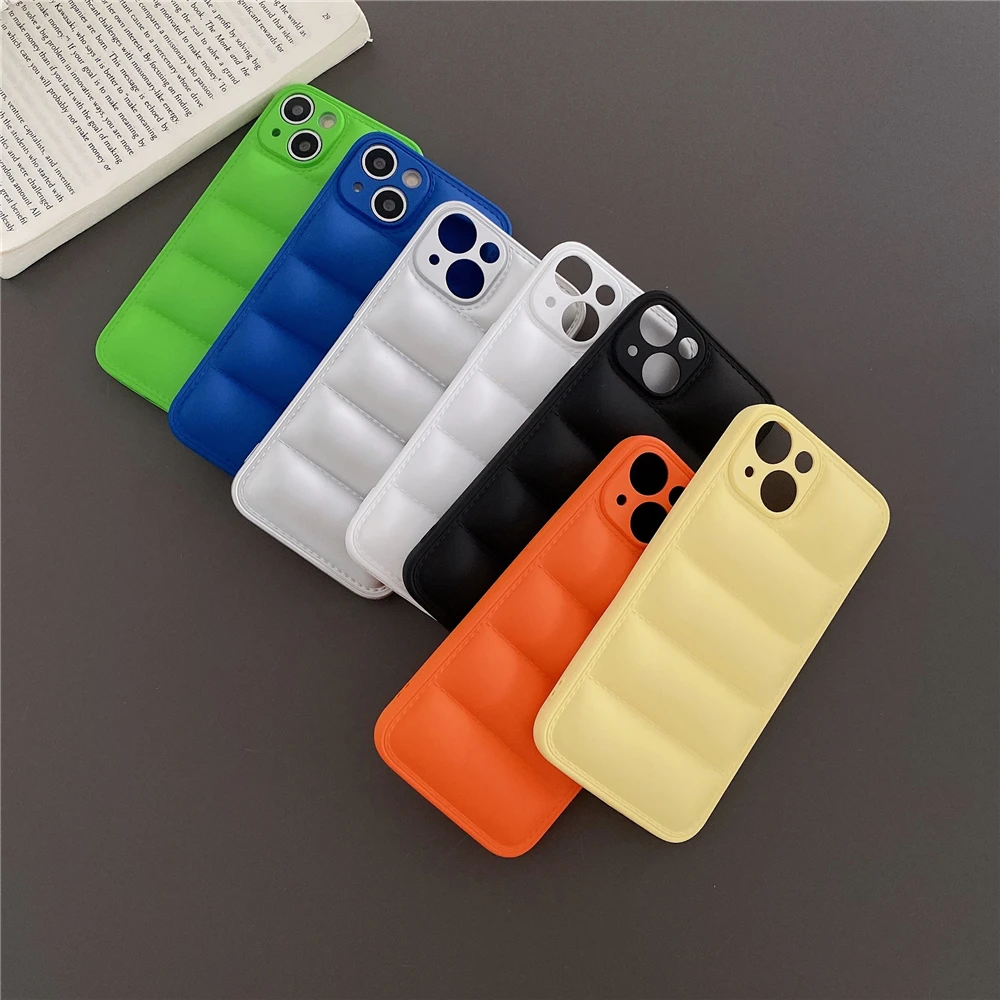 cute iphone 11 Pro Max cases Fashion Brand Down Jacket Cloth Back Cover For iPhone 13 11 12 Pro XS Max XR X 7 8 Plus Phone Case Shockrpoor Soft Silicon Coque iphone 11 Pro Max cover case