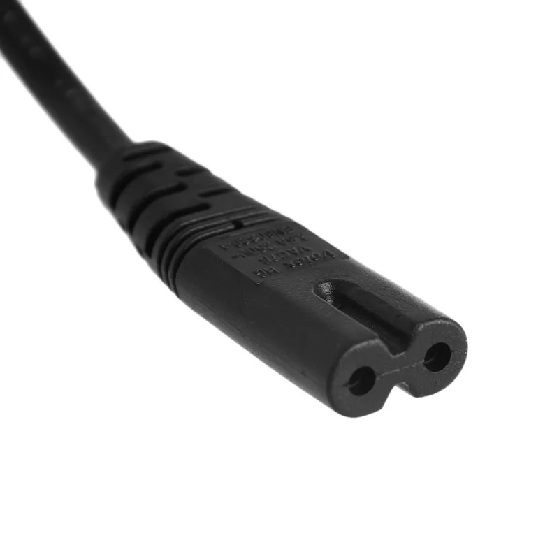 Короткие C7 для ЕС Европейский 2-контактный разъем AC Мощность кабельный ввод шнура 1,5 м 5Ft Рисунок 8 E65B