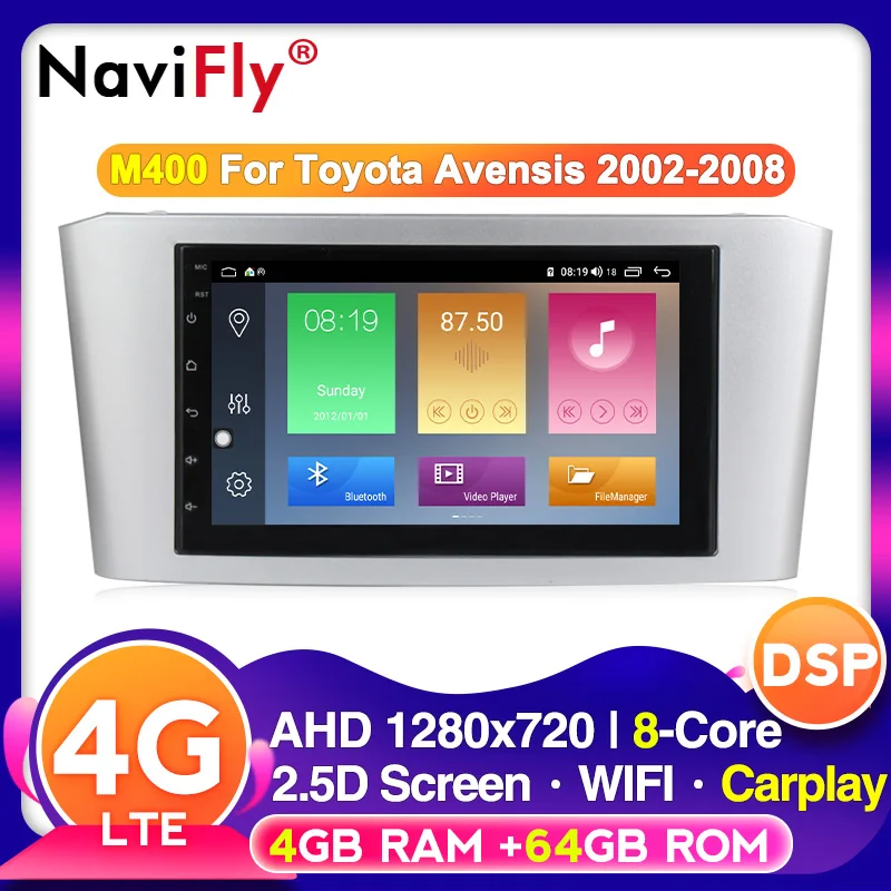 IPS DSP Android 10 Car Radio Video Multimedia Player For Toyota Avensis T25 2002 2008 Support GPS Navigation carplay 4G WIFI BT|Car Multimedia Player| - AliExpress