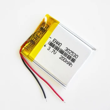 

3.7V 200mAh 302530 Polymer lithium Lipo battery rechargeable customized for mp3 gps bluetooth headset smart watches