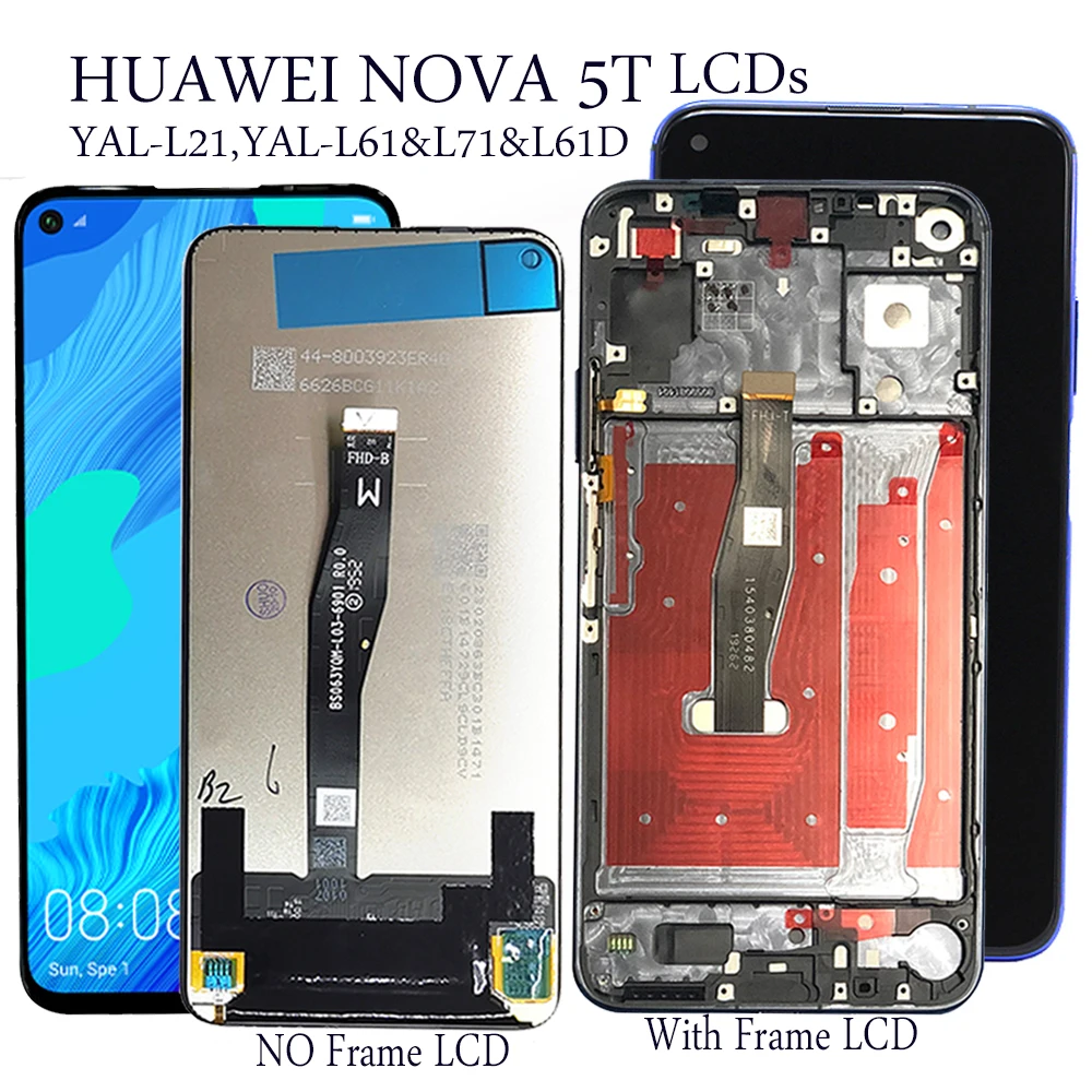 Дисплей для Huawei Nova 5 T YAL L21 L71 L61 ЖК дисплей с сенсорным экраном экран