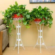 Железная полка для заземления в помещении, гостиная, балкон, европейский стиль, Многоэтажный зеленый Луо, полки для цветочных горшков, пространство провинции