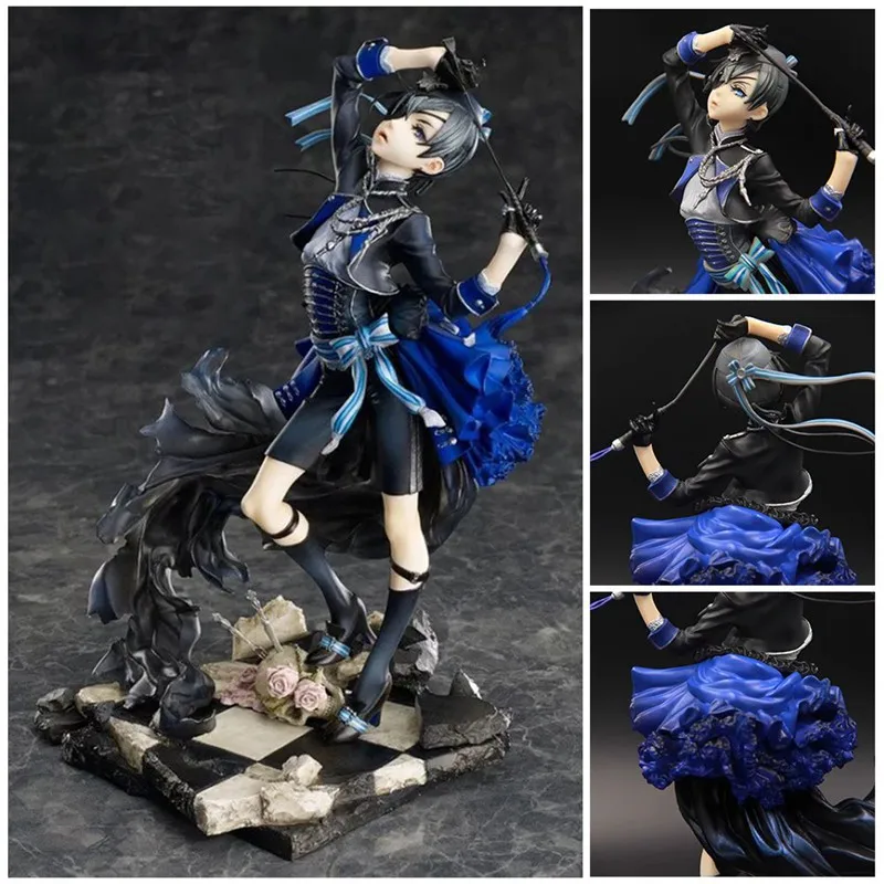 22 см Черный Дворецкий Kuroshitsuji Cie аниме фигурка ПВХ Новая коллекция Фигурки игрушки коллекция для Рождественский подарок