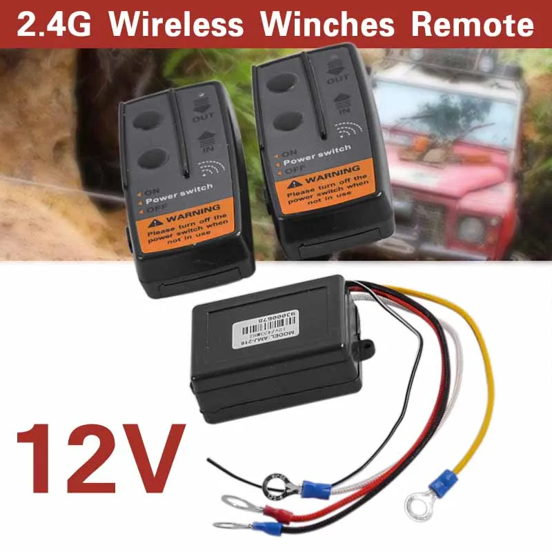 2,4G 12V цифровые беспроводные лебедки с дистанционным управлением Набор для восстановления для Jeep SUV Автомобильный приемник и пульт дистанционного управления для автомобиля
