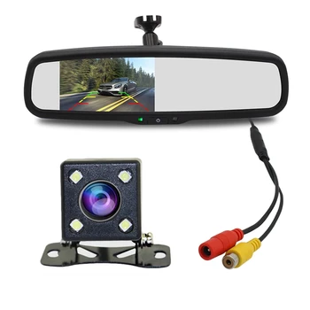 

4.3inch 800X480 Car Video Player Monitor Interior Rear View Mirror Replacement with Reverse Backup Parking Camera System