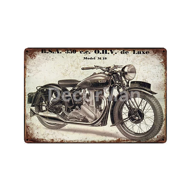 [DecorMan] Veapa BSA Triumph a Motor world speed жестяная вывеска на заказ настенные картины Бар Декор для паба LT-1853 - Цвет: GLC-10295