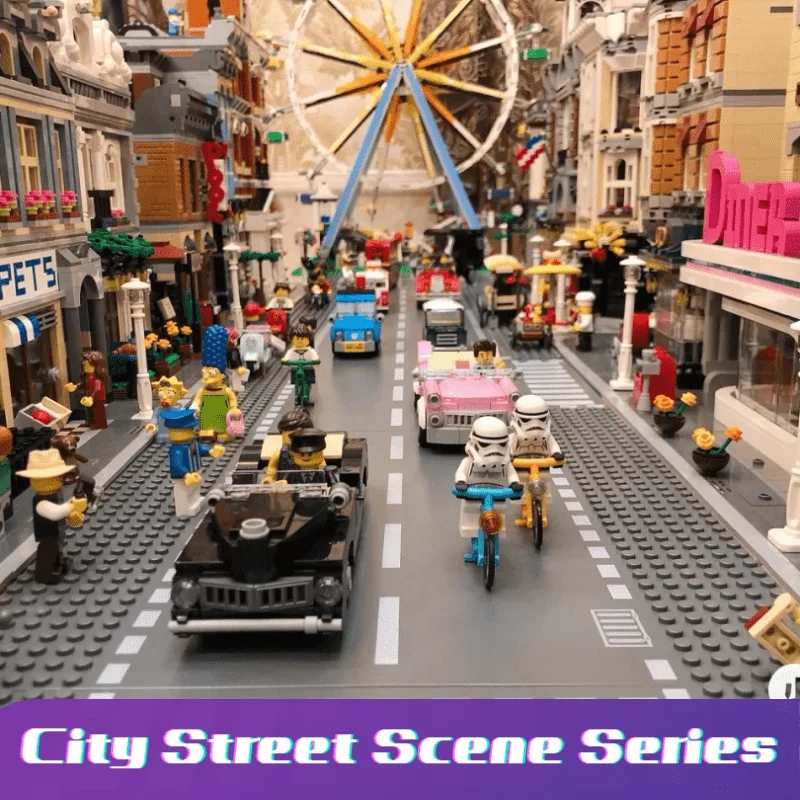 

Creator City The Corner Mall Set Street View Building Blocks Set Architeture Shop Bricks Model Kids Children DIY Toys Gifts