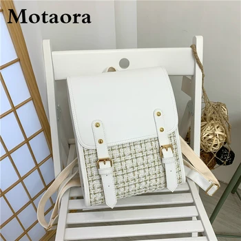

Motaora Fashion Women Backpack Simple Korean Style School Bags For Teenage Girls 2020 New Leisure All-match Leather Backpacks