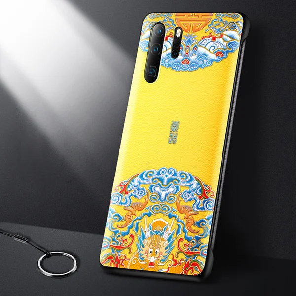 Dragon yellow 3D Emboss задняя крышка для huawei Honor 9X Pro Чехол без бампера дизайн для изогнутого края телефона специальные китайские стильные чехлы для телефона - Цвет: Dragon yellow