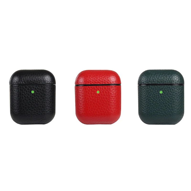 Высококачественный Bluetooth беспроводной Чехол для наушников для Apple Airpods роскошный винтажный защитный чехол из натуральной кожи для AirPods сумка