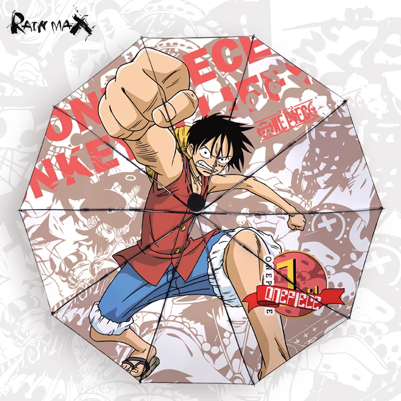 Аниме one piece Luff Zoro мультфильм самооткрывающийся складной зонт от солнца, дождя анти-УФ зонтик коллекционный Рождественский подарок Косплей Опора