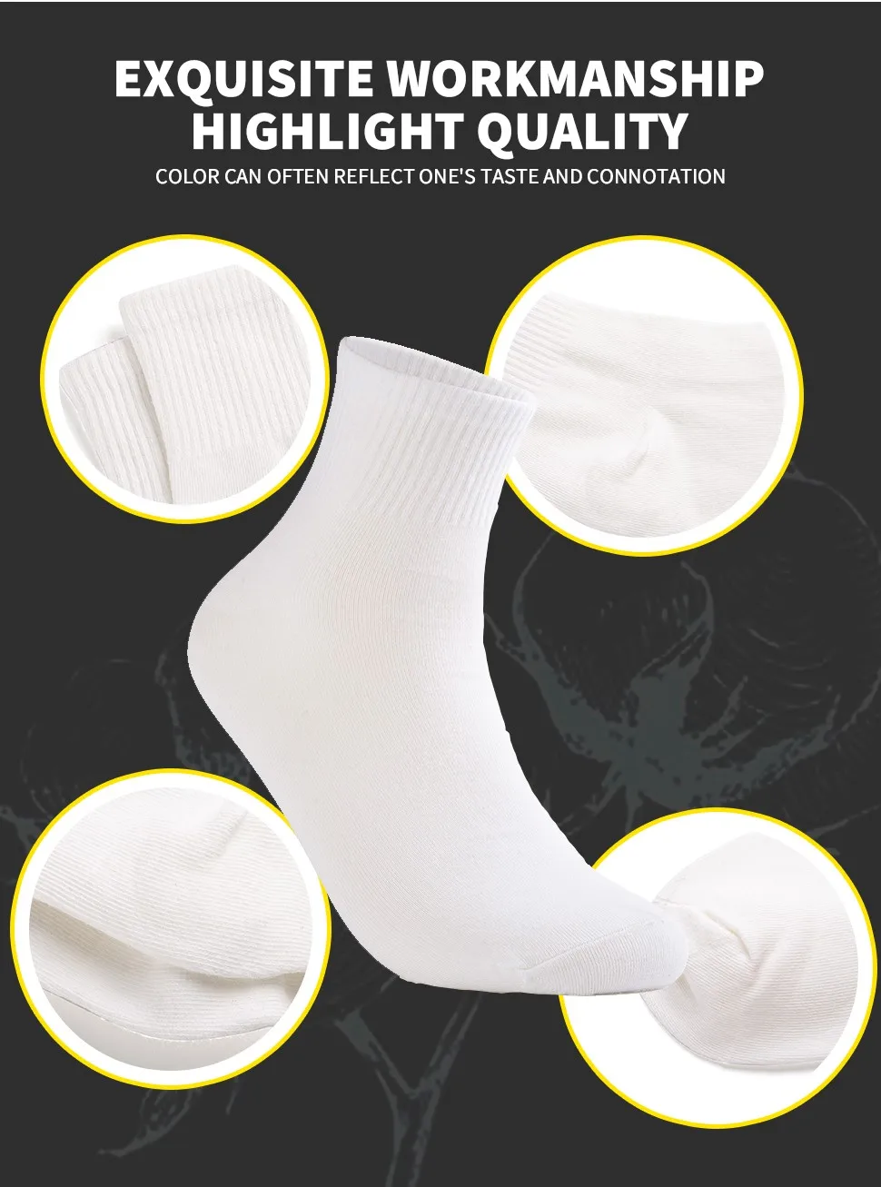 Baasploa Women's Running Socks Anti-slip Breathable Solid Knitting Cotton Socks Outdoor Fitness Basketball Sports Socks 2021