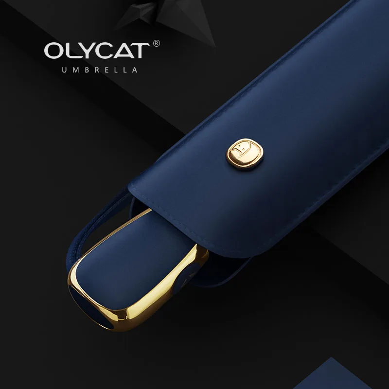 Portable Umbrella Sunscreen Ultra-Light Automatic Black Uv-Rainy And Flat Coating 3-Fold