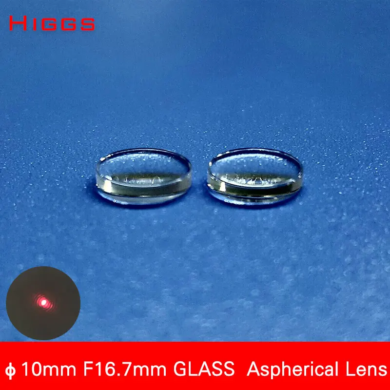 

High quality Diameter 10mm focus length 16.7mm small size Glass aspheric laser focusing lens Optical collimating lens AR coated