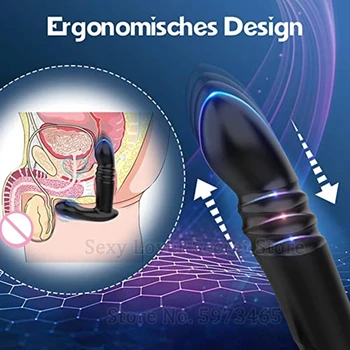 Automatic Telescopic Anal Vibrator Sex Toys for Male Prostate Massager Big Butt Plug Wireless Remote Control Dildo Vibrators 2