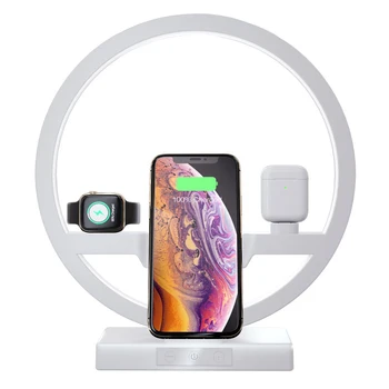 

Table Desk LED Lamp Light Qi Wireless Charger for iPhone 11 wireless charging Apple Watch iWatch2 3 4 5 Airpods Charger Holder