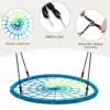 40'' Spider Web Tree Swing Kids Outdoor Play Set w/ Adjustable Ropes Gift 4
