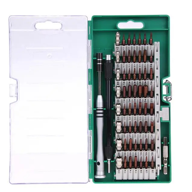 Screwdriver Kit GR Хром-ванадиевая сталь прецизионных отверток гибкий высевающий вал разборки сплав Сталь 60-в-1 отвертка ремонтный набор комплект - Цвет: Screwdriver Kit GR