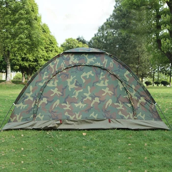 

1-4 Person Portable Camping Camouflage Tent Hiking Hunting Recreation Couple Breathable Sun Shade Ultraviolet-proof