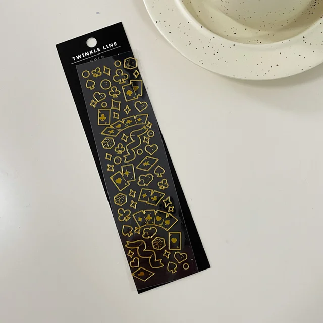 1Pc Playing Card Stars Moon Fantasy Series Decorative PVC Laser Stickers Scrapbooking Stick DIY Stationery Korea Hot Sticker 1Pc F
