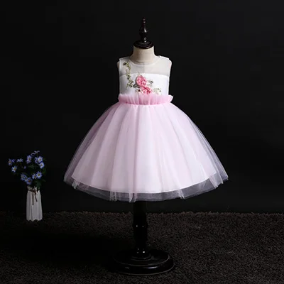 light pink Детская одежда; платье с цветочным рисунком для девочек; лето г.; одежда для маленьких девочек; платье принцессы; вечерние платья для маленьких девочек; От 1 до 13 лет - Цвет: light pink