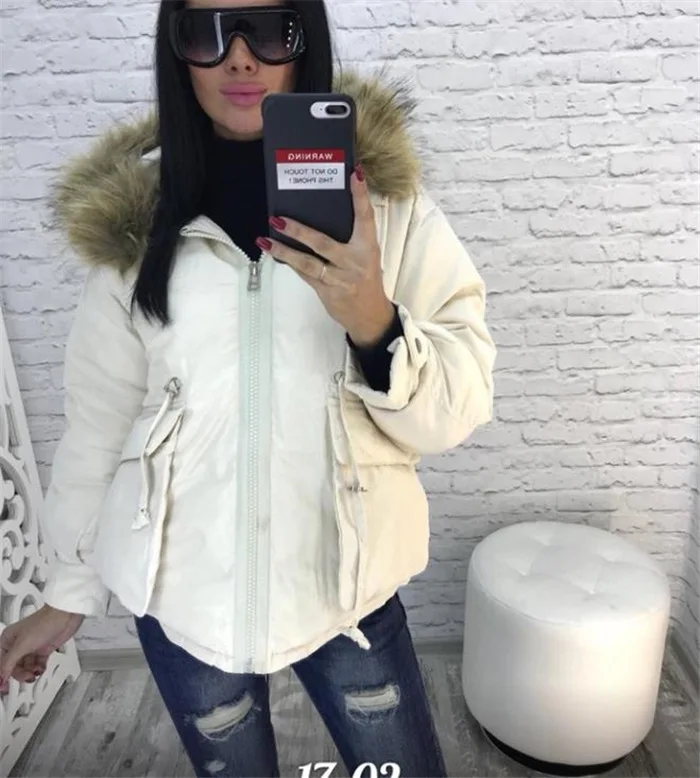 Летний стиль короткий меховой воротник хлопковое пальто AliExpress EBay