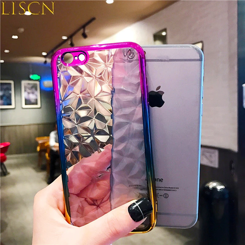 LISCN градиентное покрытие мягкий телефон чехол для iphone 7 8 7P 8P 6PX XR Xs Max милый задней