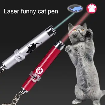 

New Amazingly Cat Toy Creative Pet Cat Laser Pointer LED Pointer Light High Visibility With Animation Mouse Paw Laser Light