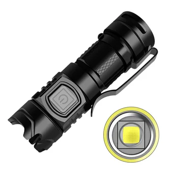 

USB Rechargable Flashlight 3 Lighting Mode Portable Mini LED Zoom Focus Penlight Lightweight Easy Carrying LED Flashlight