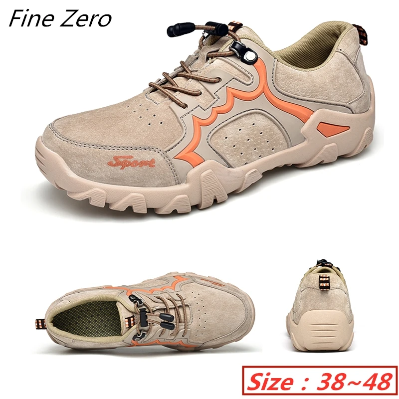 Дышащие походные кроссовки для мужчин и женщин Уличная обувь из замши сетчатого