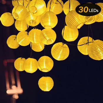 

Solar Lantern String Lights 30 LED Solar Lantern Waterproof String Lights Outdoor Solar Garland Fairy Globe Christmas Decoration