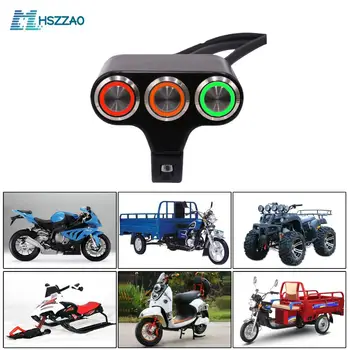 

LED 15A aluminum alloy self-resetting button switch, horn / flameout / start / ignition switch For Motorcycle, electric car,ATV