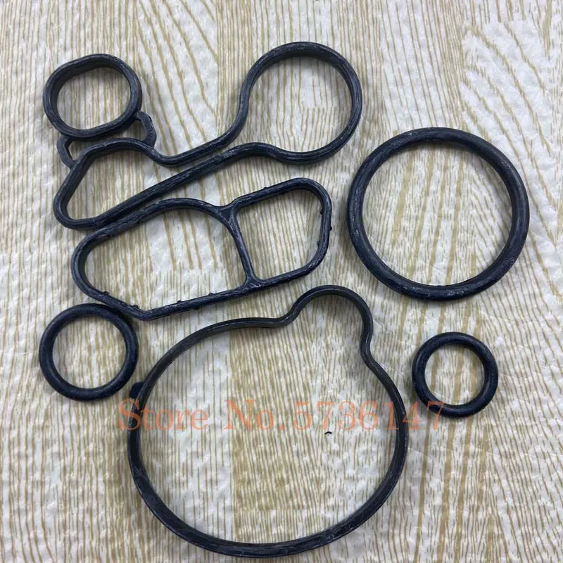 6PCS/Set Oil-Cooler Gaskets ON:55566784 55565385 55568536 55568539 Fit For Chevrolet Cruze Sonic Trax Encore 1.4T Astra oil cooler gasket