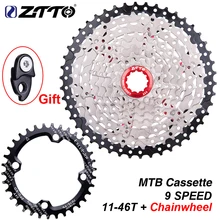 ZTTO 9speed 11-46T MTB велосипедная кассета с цепным колесом горный велосипед широкоугольные звездочки 9s k7 9speed Freewheel