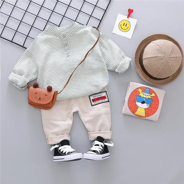Высококачественный комплект одежды для мальчиков и девочек 0-4 лет, новинка года, весенний спортивный однотонный Детский костюм для активного отдыха детская одежда футболка+ штаны - Цвет: Зеленый