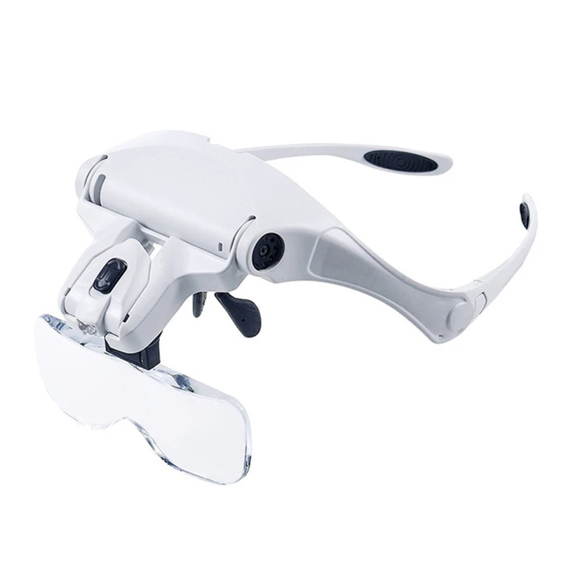 Microblading Headband Magnification Goggles Magnifying Glasses with LED