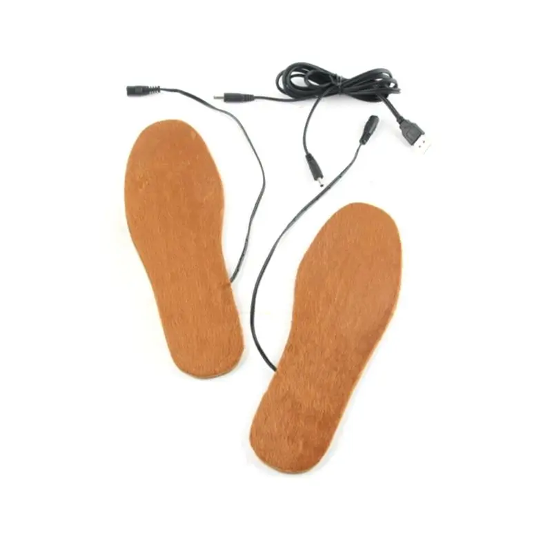 1 пара USB теплая обувь коврик унисекс Спорт на открытом воздухе лыжные теплые стельки переработанного использования E65A